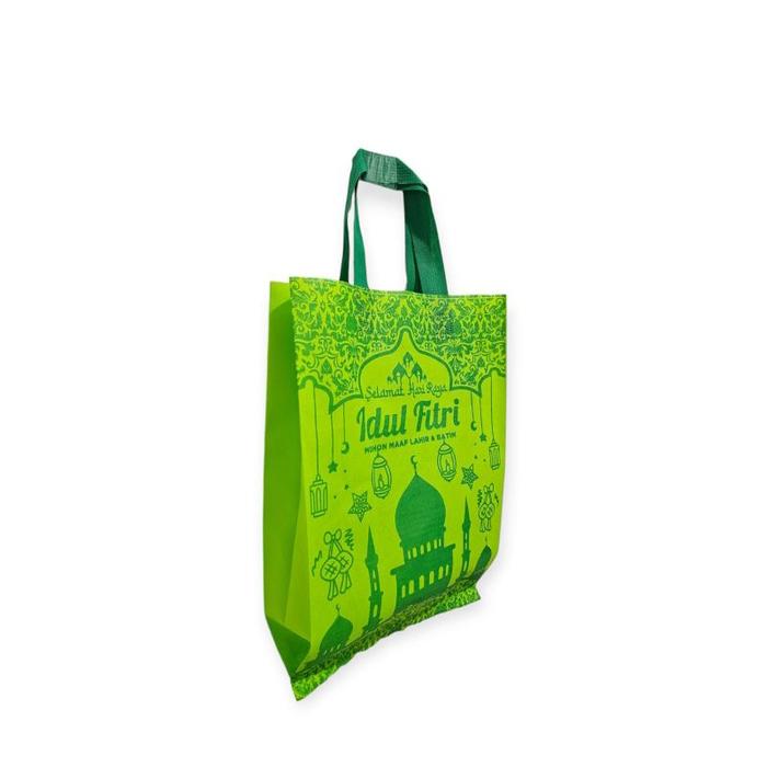 Gambar Goodie Bag Lebaran/Tas idul Fitri/Tas Spunbond /Tas Bingkisan Lebaran - Hijau dari Ayo Gan Store Official undefined Tokopedia
