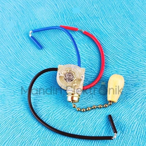 Gambar Saklar Tarik Lampu Hias Kipas 3 Kabel - Saklar Switch Tarik Lampu - 3 KABEL dari mandirielektronik02 undefined Tokopedia