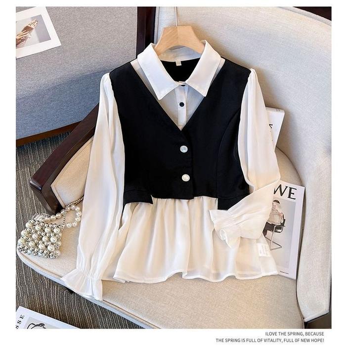 Gambar Baju Blouse Jumbo Wanita ABDAISY Muslim Ukuran BigSize LD 110 120 130 - Black, XL dari rumahghaisani undefined Tokopedia