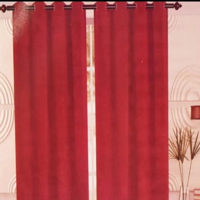 Gambar I04094 Gorden Merah 140 x 250 cm Red Curtain 2 pcs dari Toserba Surabaya KalKul undefined Tokopedia