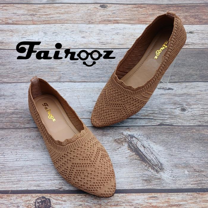 Gambar Fairooz - Sepatu Wanita Flat Shoes Rajut Import - Mocca, 40 dari Fairooz undefined Tokopedia