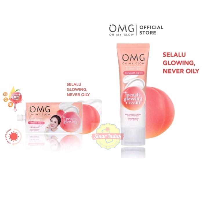 Gambar OMG Oh My Glow Peach Glowing Cream | Krim Wajah | Pelembab Muka - 25 g tube dari sinarindah16 undefined Tokopedia