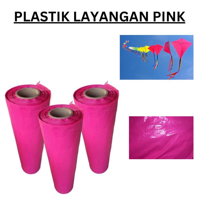 Gambar Plastik Layangan Tebal 1 Rol, Plastik Layang Warna Warni, Plastik PE - Pink 1 rol, Plastik Layang dari Bhineka-Plastik undefined Tokopedia