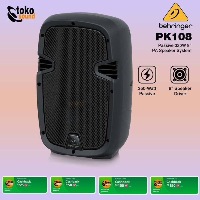 Gambar Behringer PK108 320W 8-inch Passive Speaker - SATUAN dari Tokosound Proaudio undefined Tokopedia