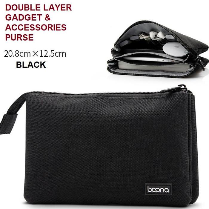Gambar DISKON [BAONA] DOUE Layer ACCESSORIES Dital PURSE / Tas Travel - PURSE - BLACK dari durasimall undefined Tokopedia