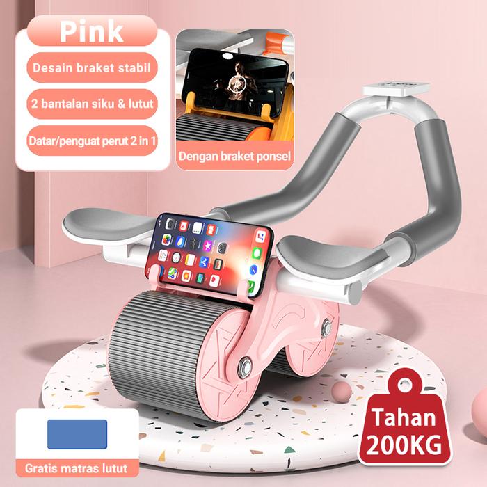 Gambar Ab Wheel Roller Plank Trainer Rebound Push Up 2in1 Aman - Pink+timer dari Dreamland Mart undefined Tokopedia