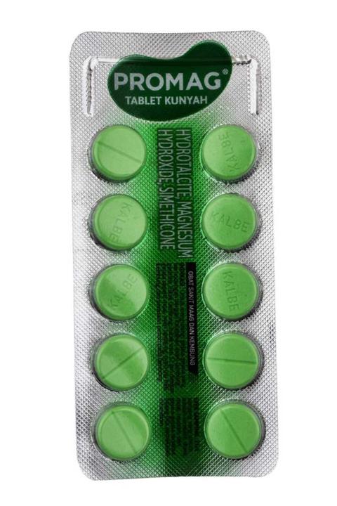 Gambar Promag Tablet Kunyah Obat Sakit Maag Kembung 1 Strip Isi 10 Tablet dari Arefa Shop_NEW undefined Tokopedia