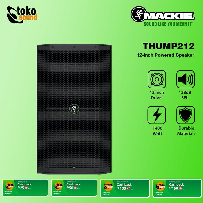 Gambar MACKIE THUMP 212 THUMP212 12" 1400W Powered Loudspeaker - Satuan dari Tokosound Proaudio undefined Tokopedia