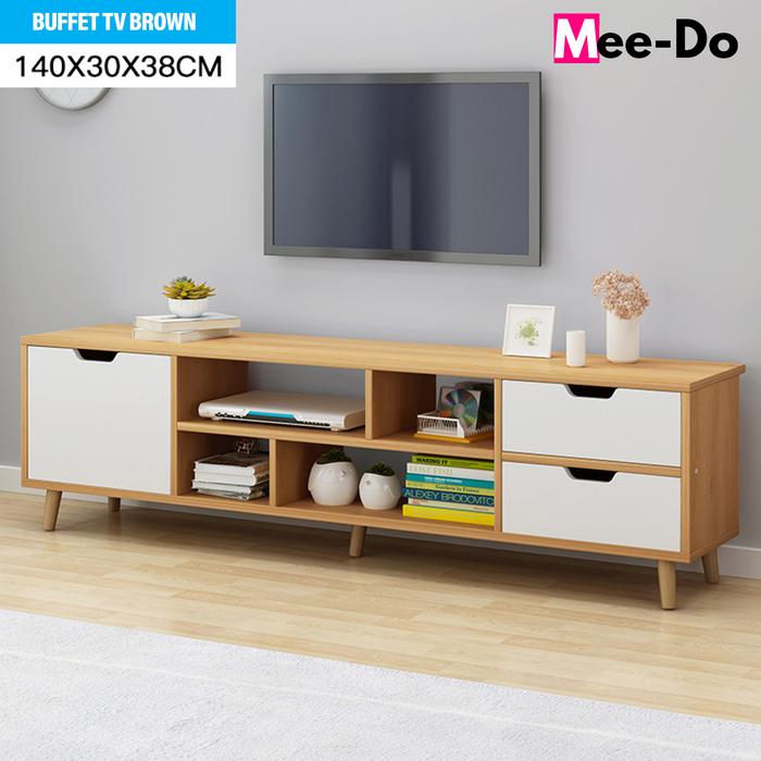 Gambar Rak TV Mee Do Meja TV Minimalis Modern Nordic Lemari TV - BROWN, 120 CM dari Mee Do undefined Tokopedia