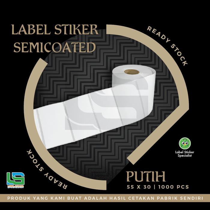 Gambar LABEL STIKER BARCODE SEMICOATED 55X30 MM - Putih dari Label Sticker Specialist undefined Tokopedia