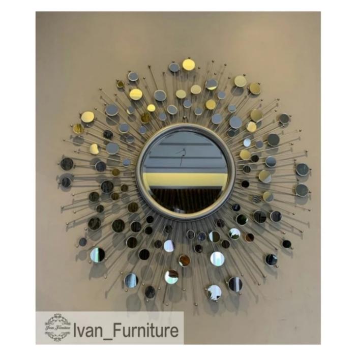 Gambar pigura cermin motif matahari , hiasan dinding , mirror dari ivan furniture jepara undefined Tokopedia