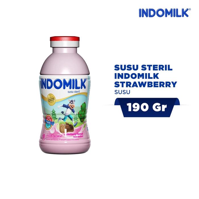 Gambar indomilk strawberry susu uht botol 190 ml dari afizhara store undefined Tokopedia