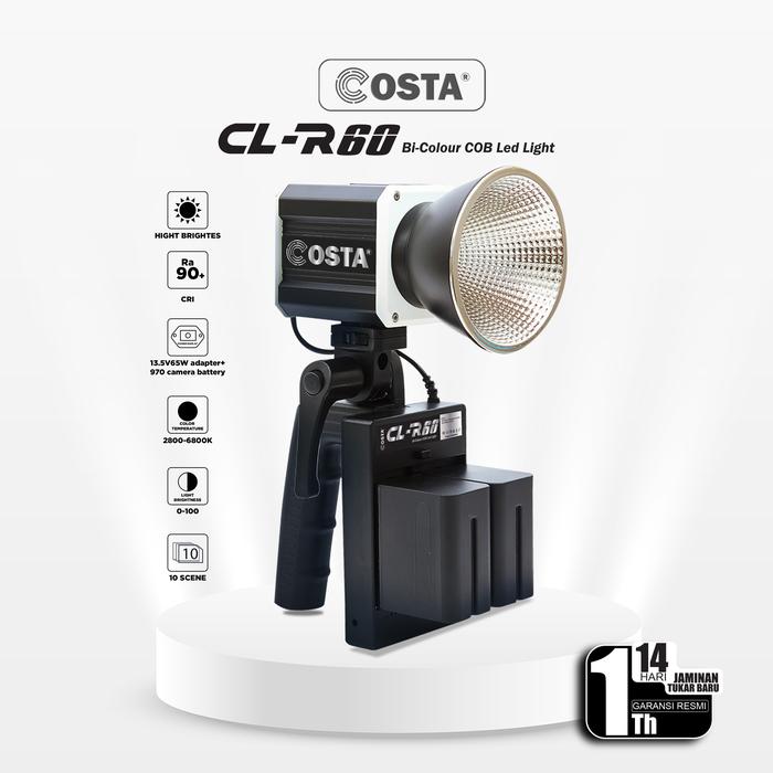 Gambar COSTA CL-R60 COB Bi Colour Light Studio Professional Portabel Cube dari Costa Official undefined Tokopedia