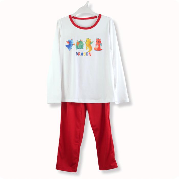 Gambar Setelan Baju Tidur Anak Perempuan Lengan Panjang 5-12 Tahun - STPJDG Putih, S dari Kimchan Shop undefined Tokopedia