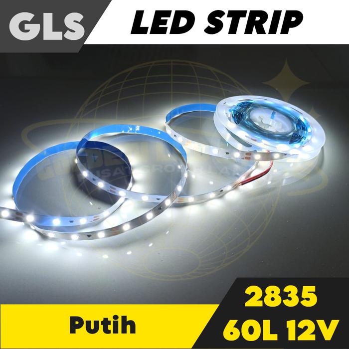 Gambar Golden LED Store Lampu Strip 12Volt 2835 LED SMD 60LED, 120LED, 240LED 1 Roll 5 Meter Fleksibel Dengan Double Tape - 2835-60L-PUTIH dari Golden LED Store 2 undefined Tokopedia