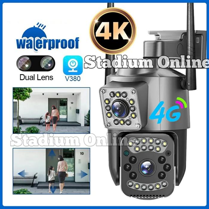 Jual CCTV Gunakan Kartu SIM Card 4G Dual Camera V380 PTZ Outdoor