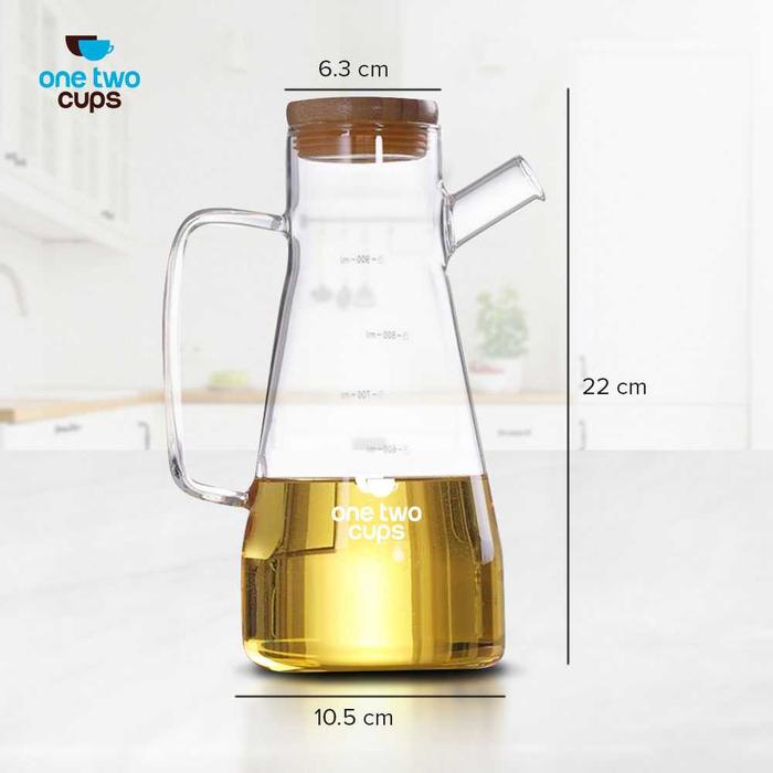 Gambar Botol Tempat Minyak Goreng Kaca Borosilicate Glass Oil Pot 1 Liter - 900ml dari Tokomarttt undefined Tokopedia