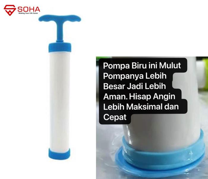 Gambar VB-02 Plastik Vakum Baju Plastic Vacuum Storage Compression Travel Bag - MVS-12 BIRU dari DistriButor Home Living undefined Tokopedia