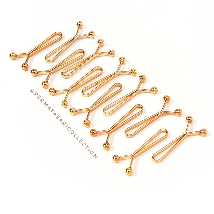 Gambar Klip Turki Jilbab Kerudung Clip Hijab Peniti Aksesoris Wanita Polos - Gold dari Permata Sari Collection undefined Tokopedia
