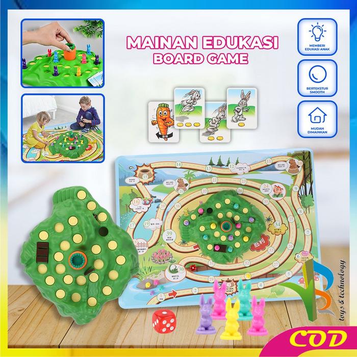 Gambar RB-M346 Mainan Edukasi Board Game Kelinci Hop Anak Rabbit Trap Game dari RB TOYS AND TECHNOLOGY undefined Tokopedia