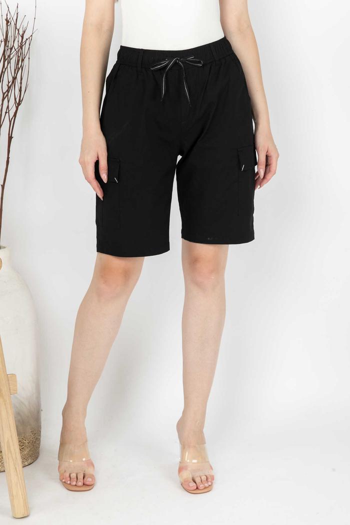 Gambar *Ready Stok* 2023 - Celana Cargo Katun S306 (JS) - Hitam, S dari Sisters Fashion Group undefined Tokopedia