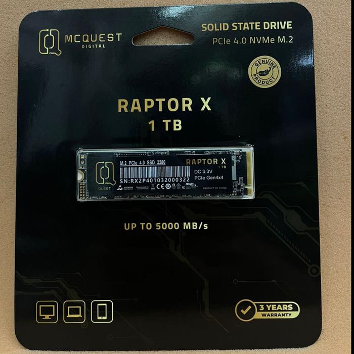 Jual SSD MCQUEST RAPTOR 512GB/1TB M.2 NVME - 512GB - Kota Semarang ...