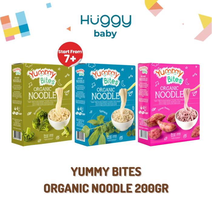 Gambar Yummy Bites Organic Noodle 200gr | Mi Mie Organik - BROCCOLI dari Huggy Baby undefined Tokopedia
