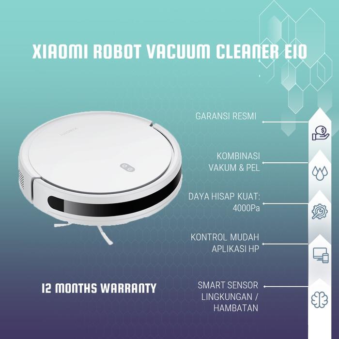 Gambar Xiaomi Mi Robot Vacuum Cleaner E10 Sapu Pel Penyedot Penghisap Debu dari DayTrade undefined Tokopedia