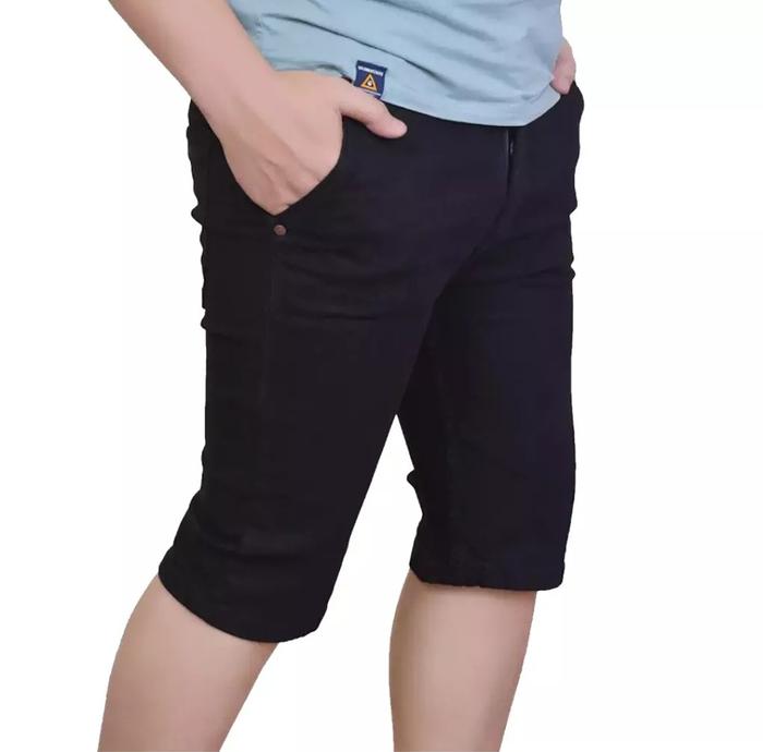 Gambar CELANA PENDEK JEANS DENIM DEWASA PRIA TERMURAH DAN BERKUALITAS - Hitam Pekat, 27/28 dari BELOVED_ID undefined Tokopedia