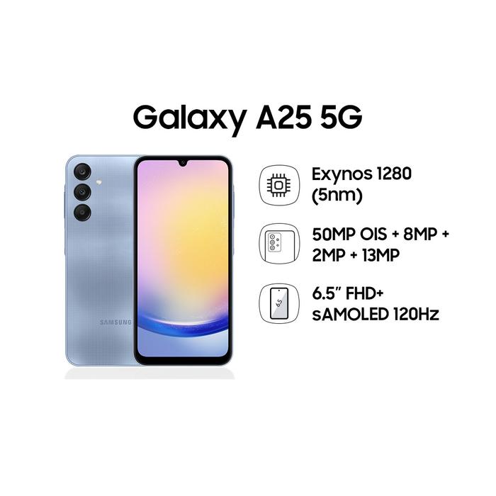Gambar Samsung Galaxy A25 5G 8/128GB | 8/256GB 6.5 Inch Garansi Resmi - Blue, 8/256GB dari Andalas Cellular_NEW undefined Tokopedia