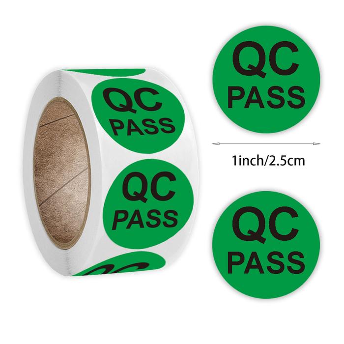 Gambar Label Sticker QC Passed Tested Rejected Bundar 2,5 cm (500pcs/ Roll) - QC Pass dari Mardian76Shop undefined Tokopedia