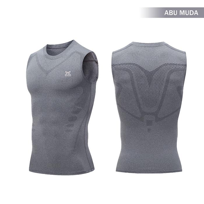 Gambar Kaos Singlet Baselayer Sleeveless Compression Shirt ELFS ACTIVE - Abu Muda, M dari SING BAGJA SHOP undefined Tokopedia
