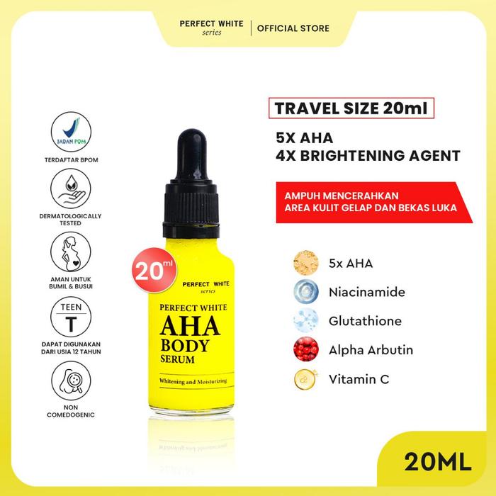 Gambar Perfect White AHA Body Serum 50ML Mencerahkan Badan Lebih Cepat - PerfectW 20ml dari Keita Beauty Store undefined Tokopedia