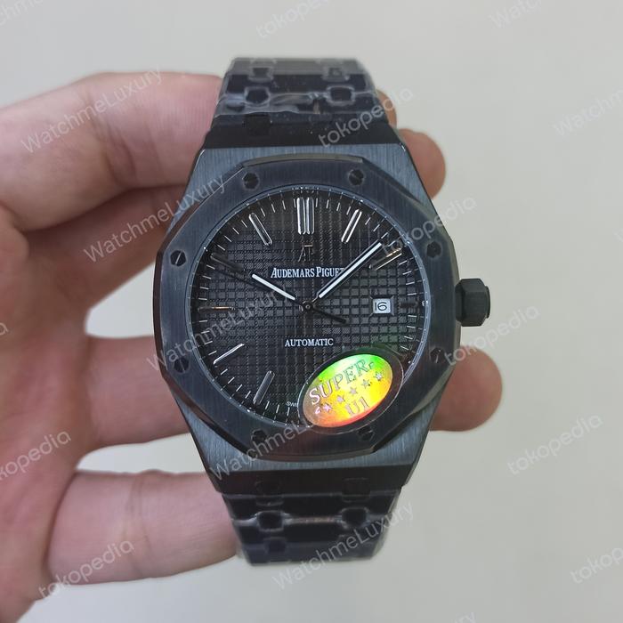 JAM TANGAN PRIA ULTRA THIN 15400 BLACK AUTOMATIC PREMIUM GRADE AAA Hitam,  Box Kancing di Watchmeluxury Tokopedia