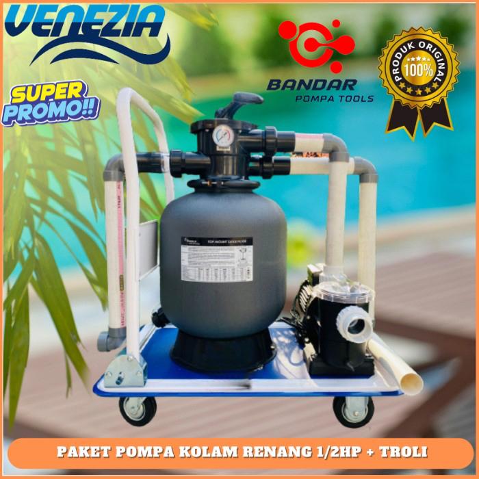 Gambar Paket Pompa Vacum Kolam Renang Portable Troli Mesin Pompa Kolam Renang - Paket 1/2HP dari Bandar Pompa undefined Tokopedia