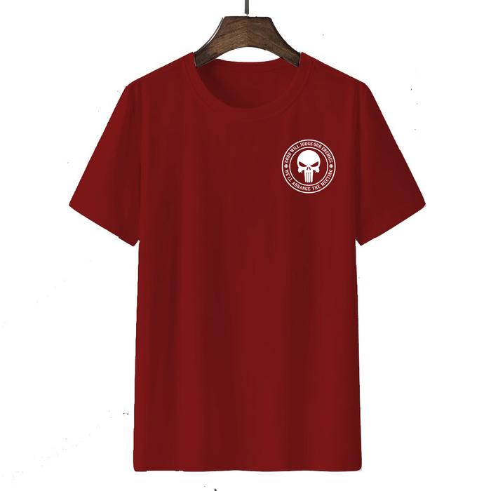 Gambar Kaos Distro Pria GOD WILL/ tshirt pria terbaru sablon GOD WILL - maroon, XXL dari Yen Fashion99 undefined Tokopedia