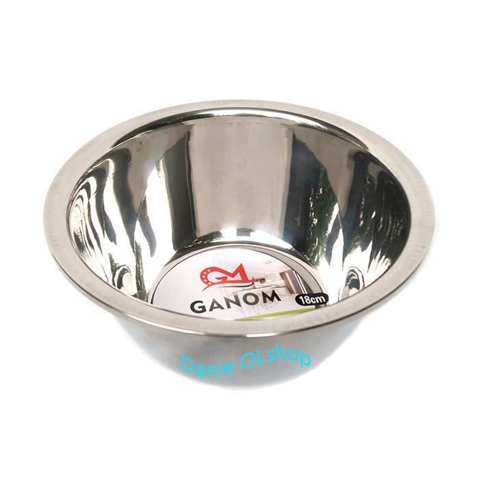 Gambar Mixing Bowl - Baskom Stainless Steel GANOM Import Produk - Dia. 18 cm dari Danie olshop Kota Administrasi Jakarta Barat Tokopedia