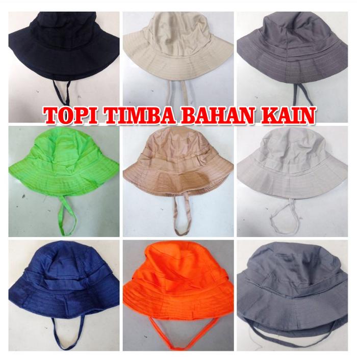 Gambar TOPI CUSTOM LOGO BORDIR / TOPI RIMBA / TOPI GUNUNG / TOPI BUCKET HAT - BAHAN KAIN dari INDOPROMOSI SOUVENIR undefined Tokopedia