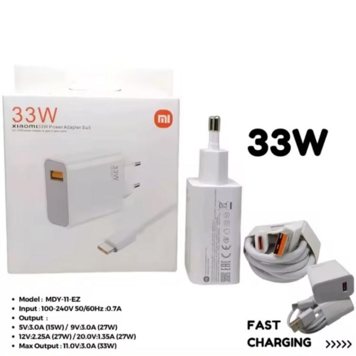 33 Watt Poco Power Adapter Promo ASLI Charger Poco M6 4G Casan 33W