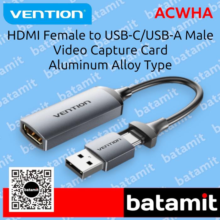 Gambar VENTION Video Capture HDMI to Type-C USB Game Record Streaming - ACWHA dari batamit undefined Tokopedia