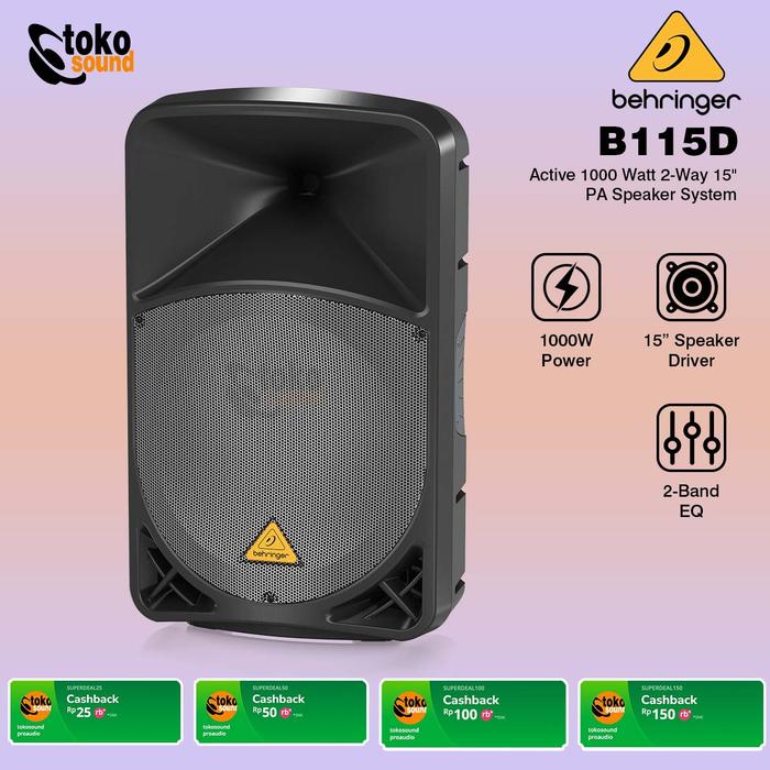 Gambar Behringer Eurolive B115D - 1000W 15 inch Powered Speaker - SATUAN dari Tokosound Proaudio undefined Tokopedia