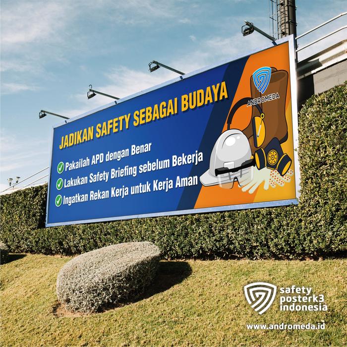Gambar Spanduk Banner Slogan Safety HSE EHS K3 Bulan _  APD PPE - 3x1 Meter dari Safety Poster K3 Indonesia undefined Tokopedia