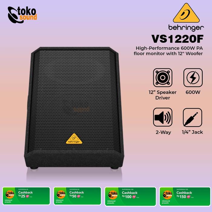 Gambar Behringer VS1220F - 600W 12 Inch Passive Floor Monitor Speaker - SATUAN dari Tokosound Proaudio undefined Tokopedia