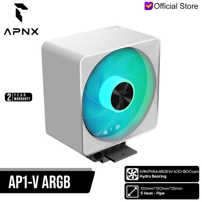 Gambar APNX AP1-V ARGB CPU Cooler - Putih dari Gamer's Outpost undefined Tokopedia