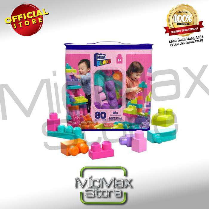 Promo Mega Bloks MEGABLOKS Big Building Bag 80 PCS PINK DCH62 - Jakarta ...