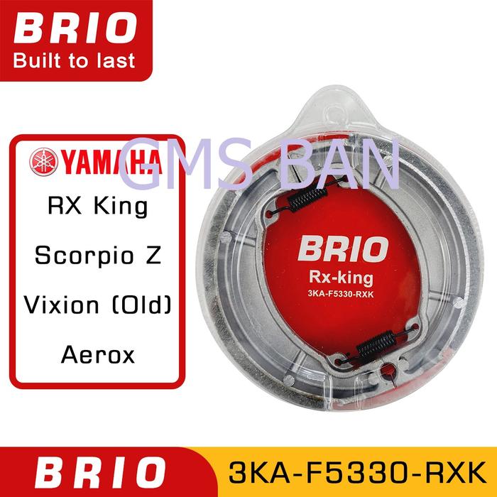 Gambar BRIO BRAKE SHOE SET 3KA F5330 RXK KAMPAS REM TROMOL BELAKANG RX KING dari GMS BAN undefined Tokopedia