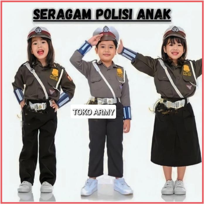 Gambar BAJU POLISI ANAK / SERAGAM POLISI ANAK / POCIL / POLWAN / KARNAVAL TK - Xxl, Cowo dari KONVEKSIARMY45 undefined Tokopedia