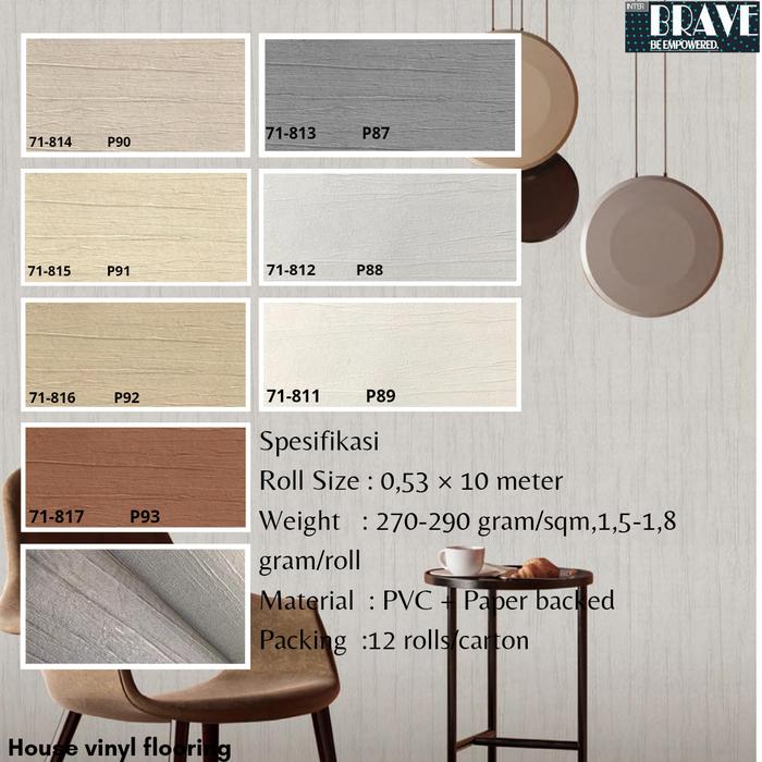 Jual desain interior dinding wallpaper BRAVE bertekstur serat/roll ...