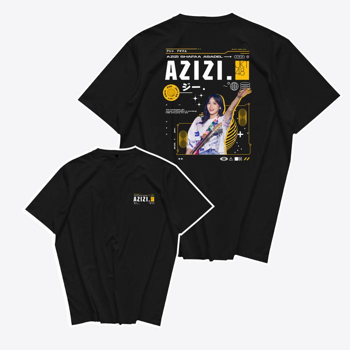 Gambar AfifStore - kaos my oshi azizi jkt48 - cod - combed 24s - kaos jkt48 - Hitam, XL dari AfifShop_1 undefined Tokopedia