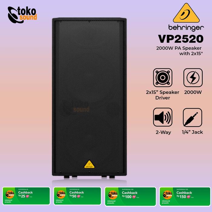 Gambar Behringer Eurolive VP2520 - Dual 15 Inch Passif Speaker - SATUAN dari Tokosound Proaudio undefined Tokopedia